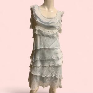 Baby blue Ruffled Tiered Dress